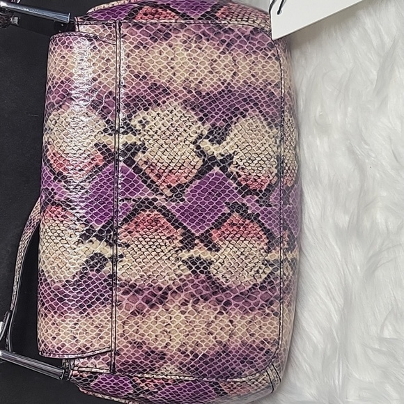 NWT CALVIN KLEIN Charles Flap Crossbody Grape Snake Bag‎ NWT - Picture 9 of 14